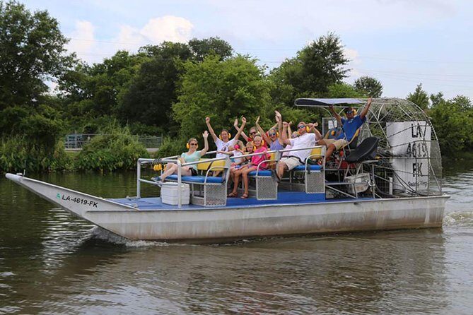 Destrehan Plantation and Large Airboat Tour from New Orleans - Barataria Preserve airboat: fast runs and wildlife close-up