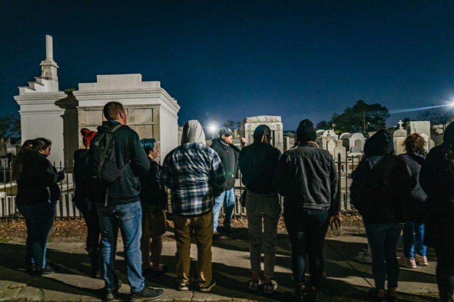 New Orleans: Cemetery Bus Tour At Dark with Exclusive Access - St. Patrick Cemetery No. 1 and Mid-City pass-bys