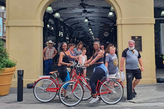 New Orleans City Bike Tour - French Quarter flow: French Quarter streets, St. Louis Cathedral, and Jackson Square