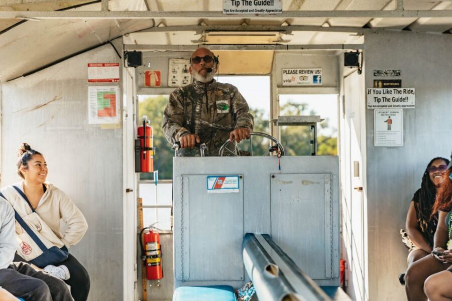 New Orleans: Guided Swamp Cruise by Tour Boat - The Baby Gator Moment and Marshmallow Tossing (When It Happens)