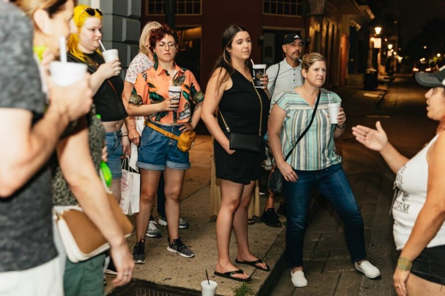 New Orleans: Haunted Pub Crawl - Comfort notes: shoes, ID, hearing the guide, and bar crowds