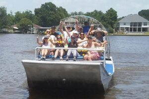 New Orleans Large Airboat Swamp Tour - The Airboat Engine in Action: Power, Noise, and Real Bayou Access
