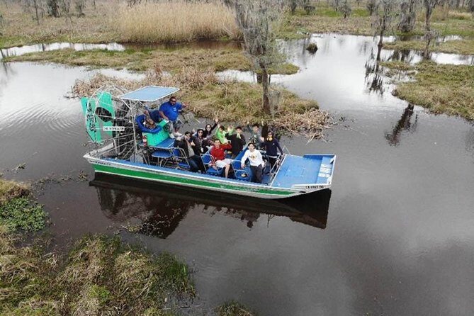 New Orleans Small-Group Airboat Swamp Tour - The 454 Chevy Engine and 200+ mph Fan: Loud, Windy, and Thrilling