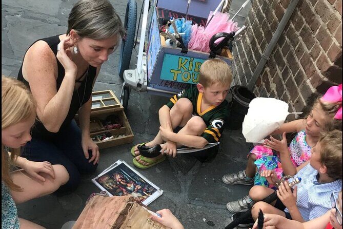 Spooky Kid-Friendly Ghost Hunt in New Orleans - Jackson Square after the hunt: artists, palm readers, and music in the open air